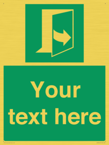 Custom sign safe condition door opens pulling left hand side